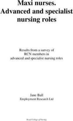 Maxi nurses. Advanced and specialist nursing roles - Results from a survey of RCN members in advanced and specialist nursing roles Jane Ball