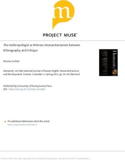 The Anthropologist as Witness: Humanitarianism between Ethnography and Critique - Project ...