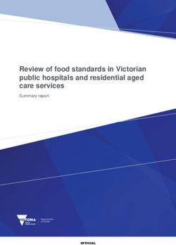 Review of food standards in Victorian public hospitals and residential aged care services - Summary report - Health.vic