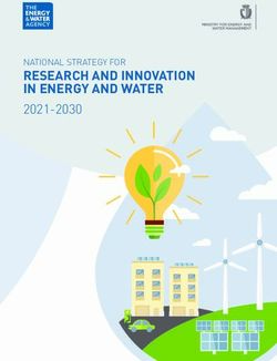 RESEARCH AND INNOVATION IN ENERGY AND WATER 2021-2030