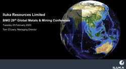 Iluka Resources Limited - BMO 29th Global Metals & Mining Conference Tuesday 25 February 2020 Tom O'Leary, Managing Director