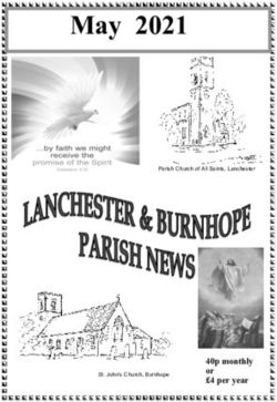 May 2021 - 40p monthly or £4 per year - The Parish of Lanchester and Burnhope