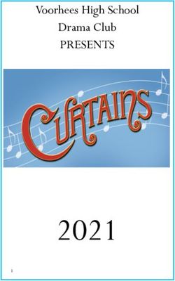 2021 Voorhees High School Drama Club PRESENTS