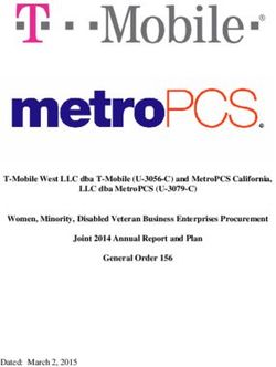 T-MOBILE WEST LLC DBA T-MOBILE (U-3056-C) AND METROPCS CALIFORNIA, LLC DBA METROPCS (U-3079-C) WOMEN, MINORITY, DISABLED VETERAN BUSINESS ...