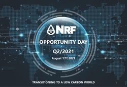 OPPORTUNITY DAY Q2/2021 - TRANSITIONING TO A LOW CARBON WORLD August 17th 2021 - SET