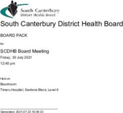 South Canterbury District Health Board - BOARD PACK SCDHB Board Meeting