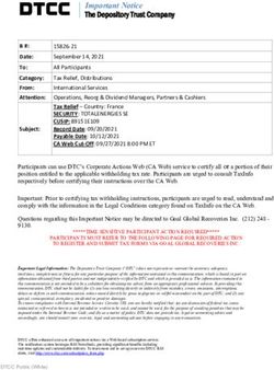 Important Notice The Depository Trust Company