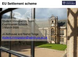 EU Settlement scheme Student Immigration Team Examination Schools 3 March 2020 Jo Aldhouse and Nahid Tonge