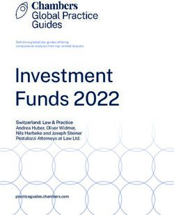 Investment Funds 2022 - Switzerland: Law & Practice Andrea Huber, Oliver Widmer, Nils Harbeke and Joseph Steiner Pestalozzi Attorneys at Law Ltd.