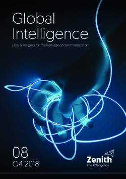 Global Intelligence - 08 Q4 2018 - Data & insights for the new age of communication - Zenith Media