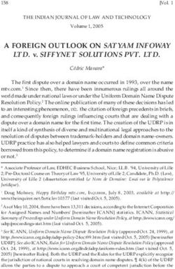 A FOREIGN OUTLOOK ON SATYAM INFOWAY - LTD. v. SIFFYNET SOLUTIONS PVT. LTD.