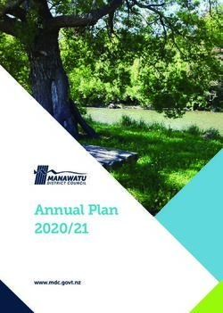 Annual Plan 2020/21 www.mdc.govt.nz - Manawatū District Council