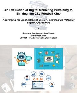 An Evaluation of Digital Marketing Pertaining to Birmingham City Football Club - Appraising the Application of CRM, AI and SEM as Potential ...