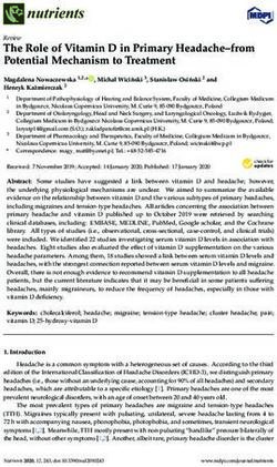 The Role of Vitamin D in Primary Headache-from Potential Mechanism to Treatment - MDPI