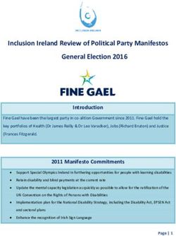 Inclusion Ireland Review of Political Party Manifestos
