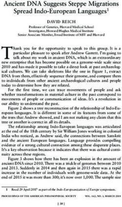 Ancient DNA Suggests Steppe Migrations Spread Indo-European Languages1