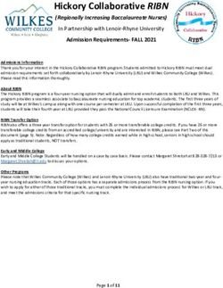 Hickory Collaborative RIBN - (Regionally Increasing Baccalaureate Nurses)