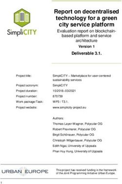 Report on decentralised technology for a green city service platform - Simplicity