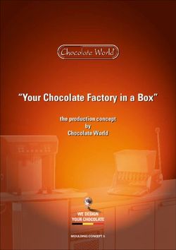 "Your chocolate Factory in a box" - the production concept by chocolate world - we design