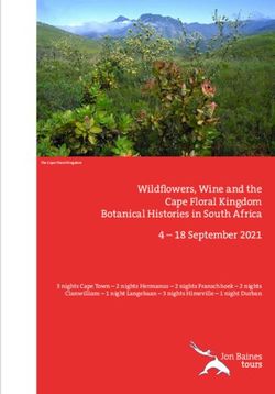 Wildflowers, Wine and the Cape Floral Kingdom Botanical Histories in South Africa 4 - 18 September 2021