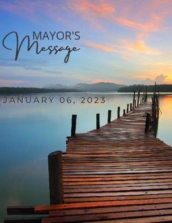 MAYOR'S Message JANUARY 06, 2023 - Broadview Heights