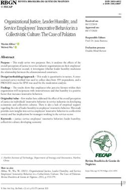 Organizational Justice, Leader Humility, and Service Employees' Innovative Behavior in a Collectivistic Culture: The Case of Pakistan - SciELO