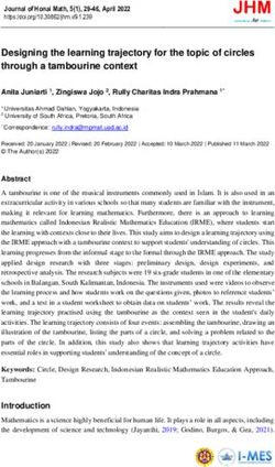 Designing the learning trajectory for the topic of circles through a tambourine context