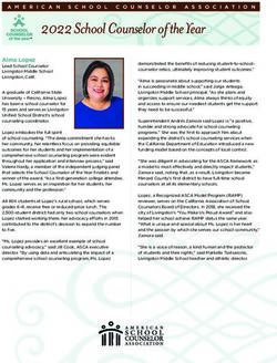 2022 School Counselor of the Year - AMERICAN SCHOOL COUNSELOR ASSOCIATION