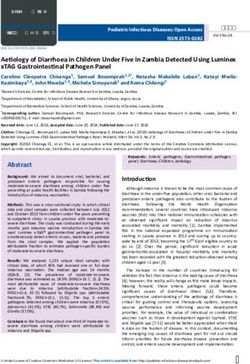 Aetiology of Diarrhoea in Children Under Five in Zambia Detected