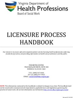 LICENSURE PROCESS HANDBOOK