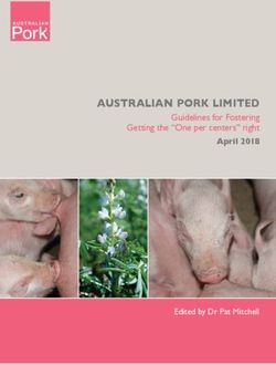 AUSTRALIAN PORK LIMITED - Guidelines for Fostering Getting the "One per centers" right April 2018