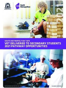 VET DELIVERED TO SECONDARY STUDENTS 2021 PATHWAY OPPORTUNITIES - SOUTH METROPOLITAN TAFE
