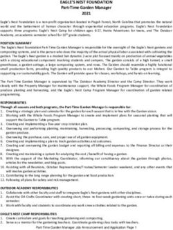 EAGLE'S NEST FOUNDATION - Part-Time Garden Manager 2021