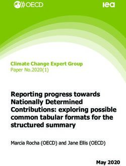 Reporting progress towards Nationally Determined Contributions: exploring possible common tabular formats for the structured summary - Climate ...