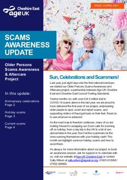 SCAMS AWARENESS UPDATE - Older Persons Scams Awareness & Aftercare Project - Age UK