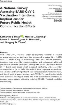 A NATIONAL SURVEY ASSESSING SARS-COV-2 VACCINATION INTENTIONS: IMPLICATIONS FOR FUTURE PUBLIC HEALTH COMMUNICATION EFFORTS