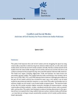 Conflict and Social Media: Activism of Civil Society for Peace Between India-Pakistan - Knowledge Platform Security ...