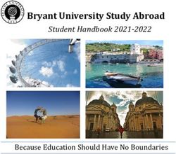 Because Education Should Have No Boundaries - Bryant University Study Abroad Student Handbook 2021-2022 - Information