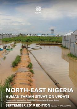 NORTH-EAST NIGERIA HUMANITARIAN SITUATION UPDATE Progress on key activities from the 2019-2021 Humanitarian Response Strategy - ReliefWeb