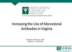Increasing the Use of Monoclonal Antibodies in Virginia - Thursday, February 11, 2021 11:00 a.m - 12:00 noon