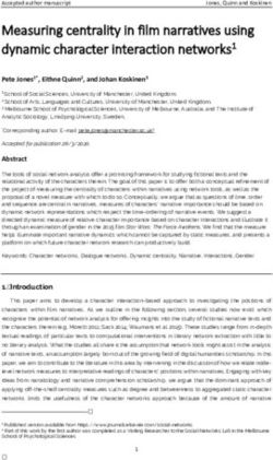 Measuring centrality in film narratives using dynamic character interaction networks1 - MelNet