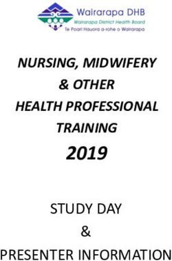 2019 TRAINING STUDY DAY PRESENTER INFORMATION - Wairarapa DHB