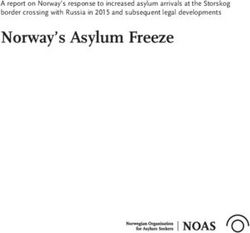 Norway's Asylum Freeze - A report on Norway's response to increased asylum arrivals at the Storskog border crossing with Russia in 2015 and ...