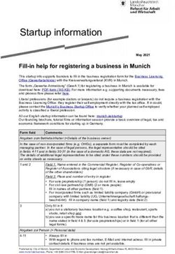 Startup information - Wirtschaft München