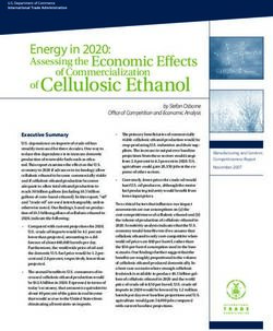 Of Cellulosic Ethanol - Energy in 2020: Assessing the Economic Effects of Commercialization