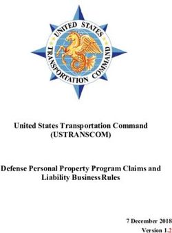 (USTRANSCOM) United States Transportation Command Defense Personal Property Program Claims and Liability Business Rules - 7 December 2018 Version ...