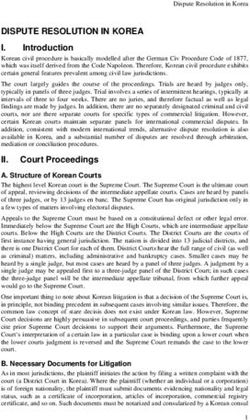 DISPUTE RESOLUTION IN KOREA I.
