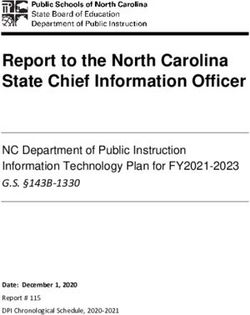 Report to the North Carolina State Chief Information Officer - G.S. 143B-1330 NC Department of Public Instruction Information Technology Plan for ...