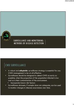 CWD SURVEILLANCE - State of ...