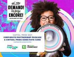 CAPITAL PRIDE 2021 CORPORATE PARTNERSHIP PACKAGE & VIRTUAL PRIDE GUIDE RATE CARD - Capitalpride.ca/sponsorship